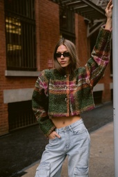 Pop Plaid Cropped Jacket 