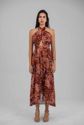 Amber Dune Halter Neck Dress 