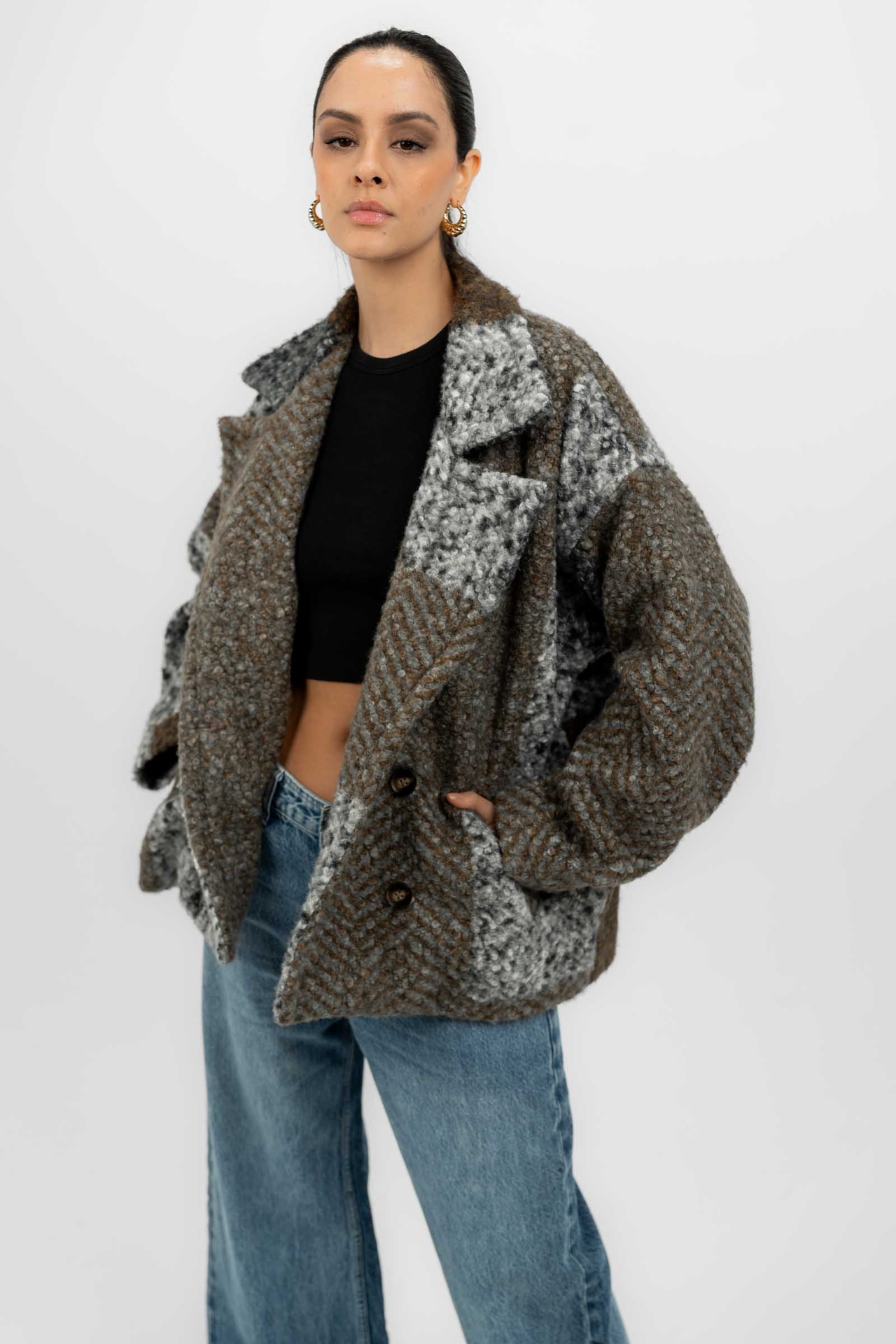 Patchwork Teddy Jacket