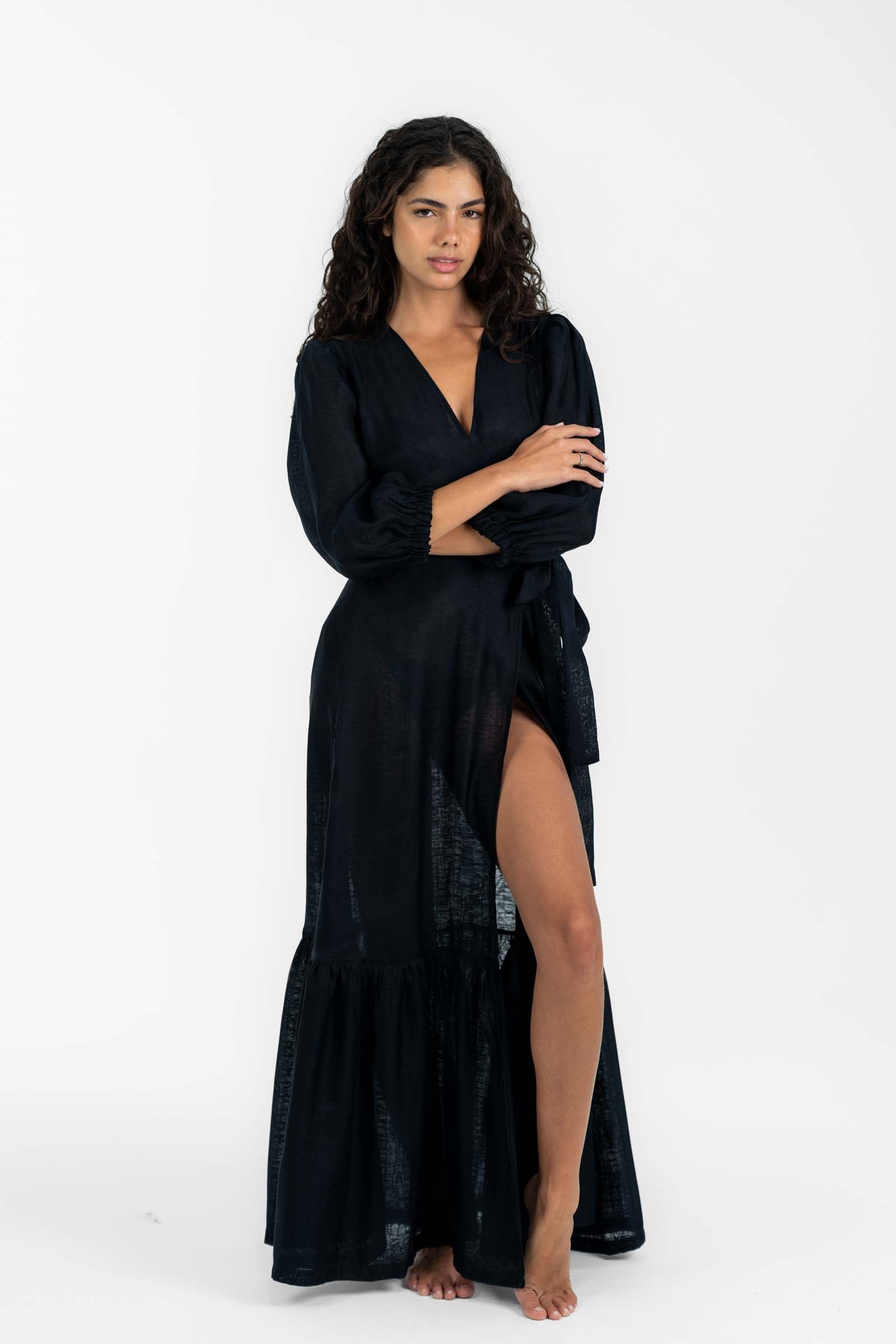 Noir Wrap-up Dress 