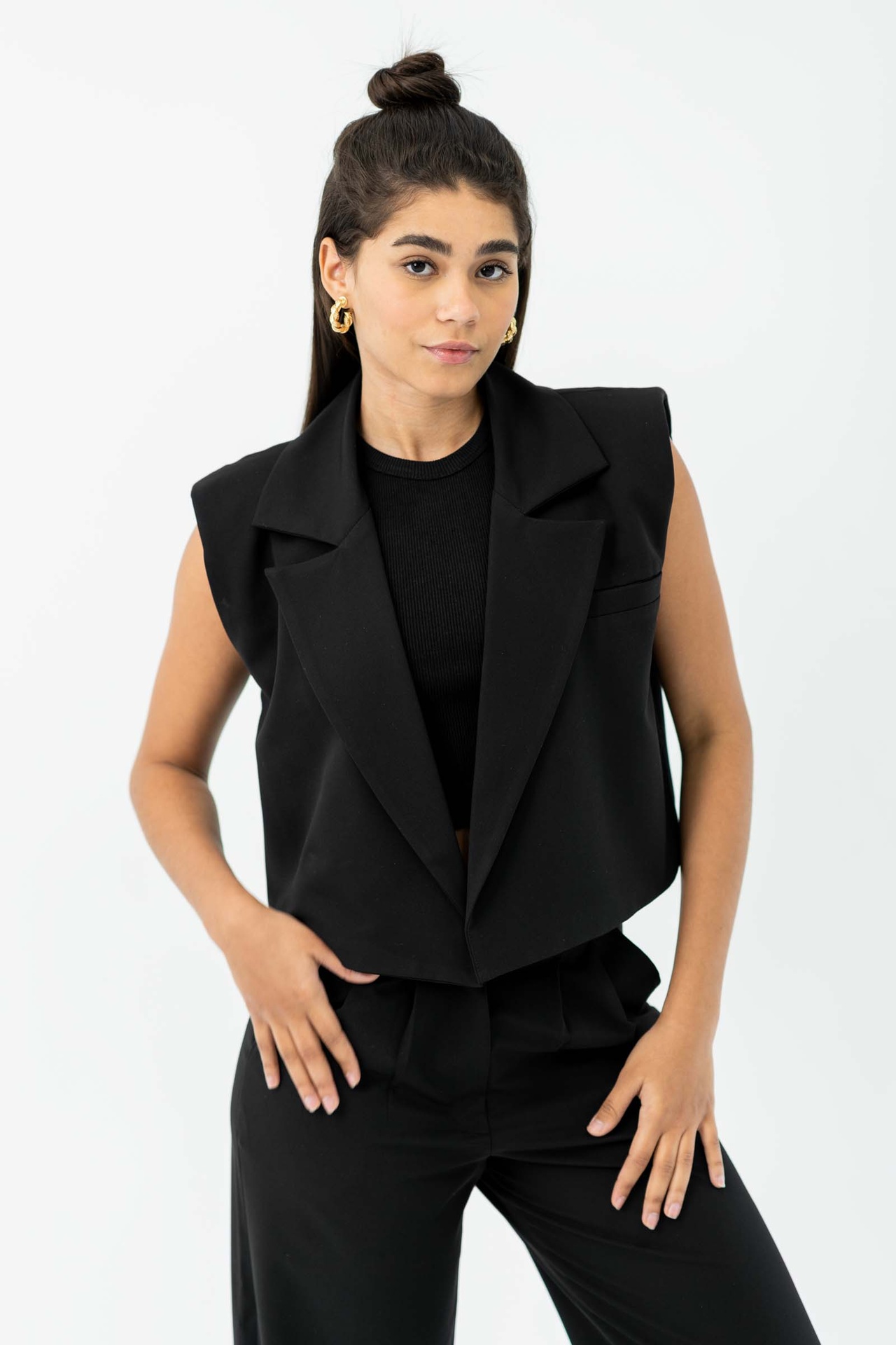 The Edgy Blazer Vest 
