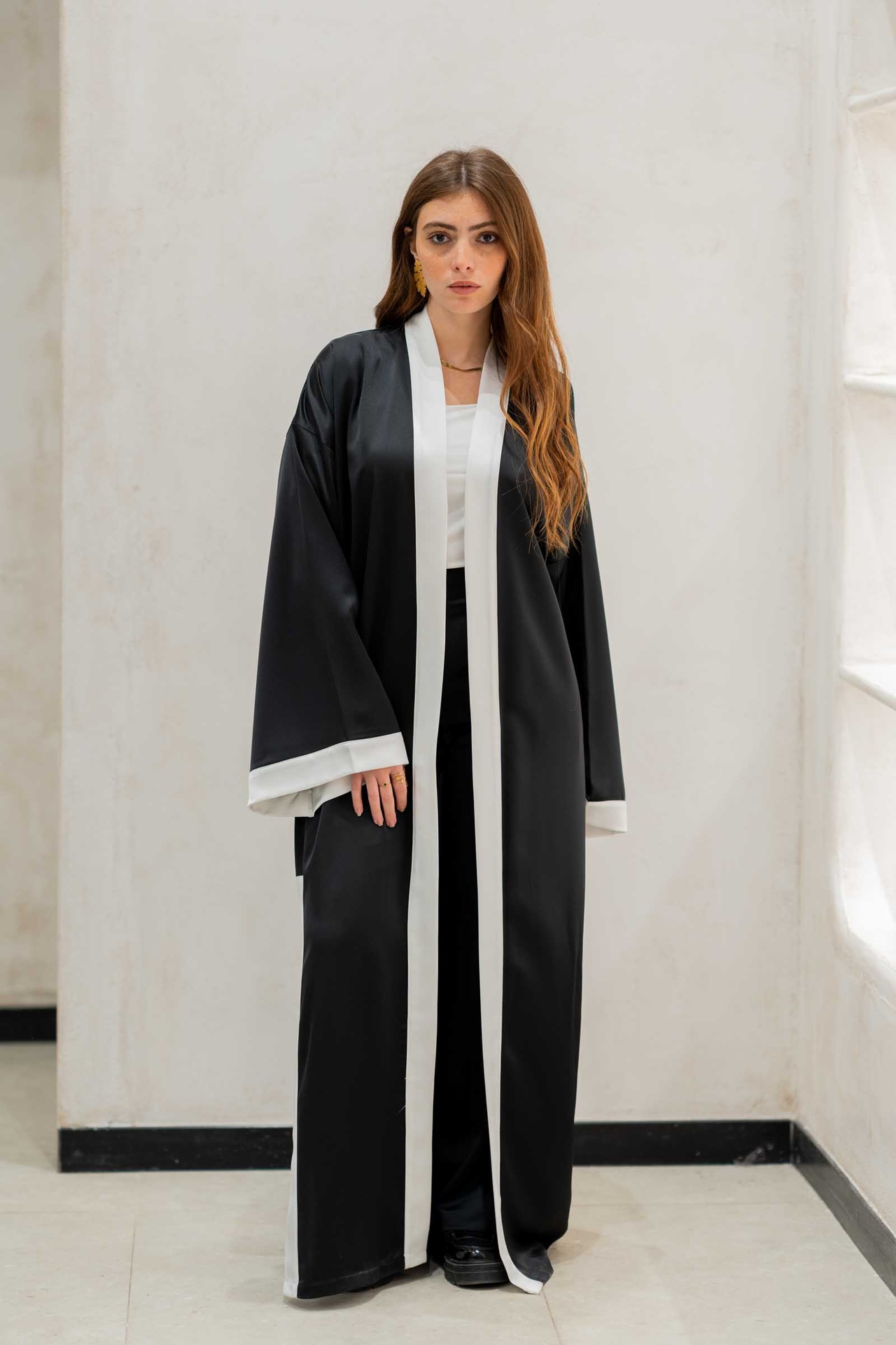 Noir Blanc Kimono 