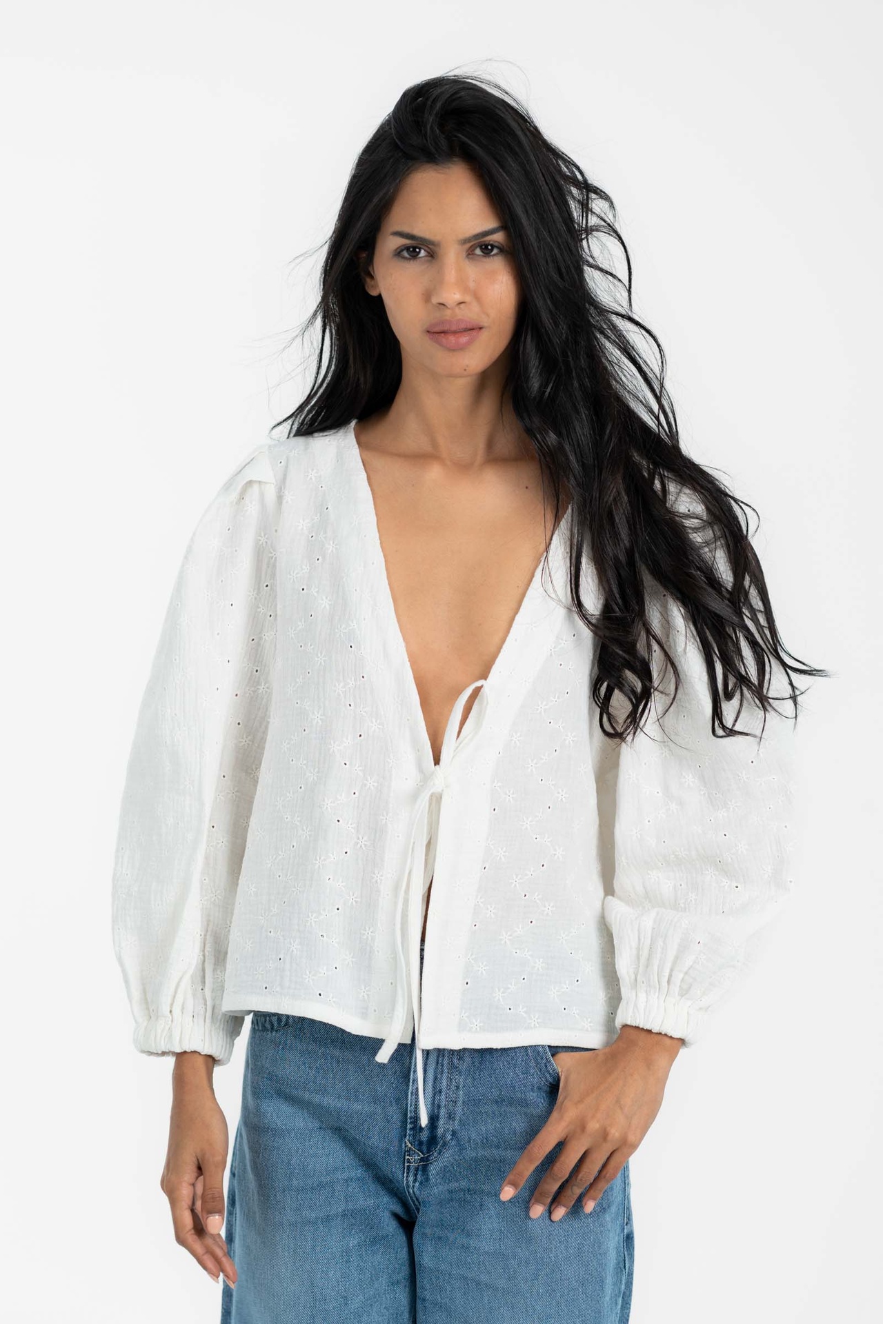 Soft Bloom Wrap Top