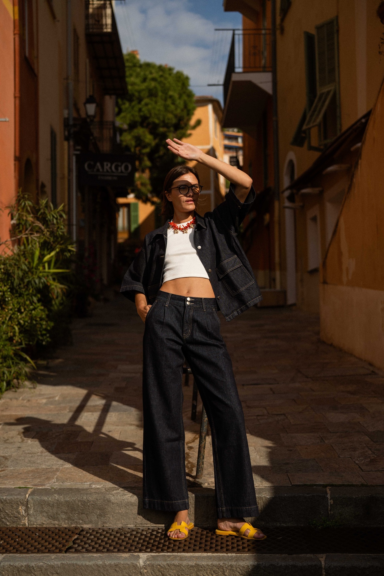 Ecru Raw Denim Shirt 