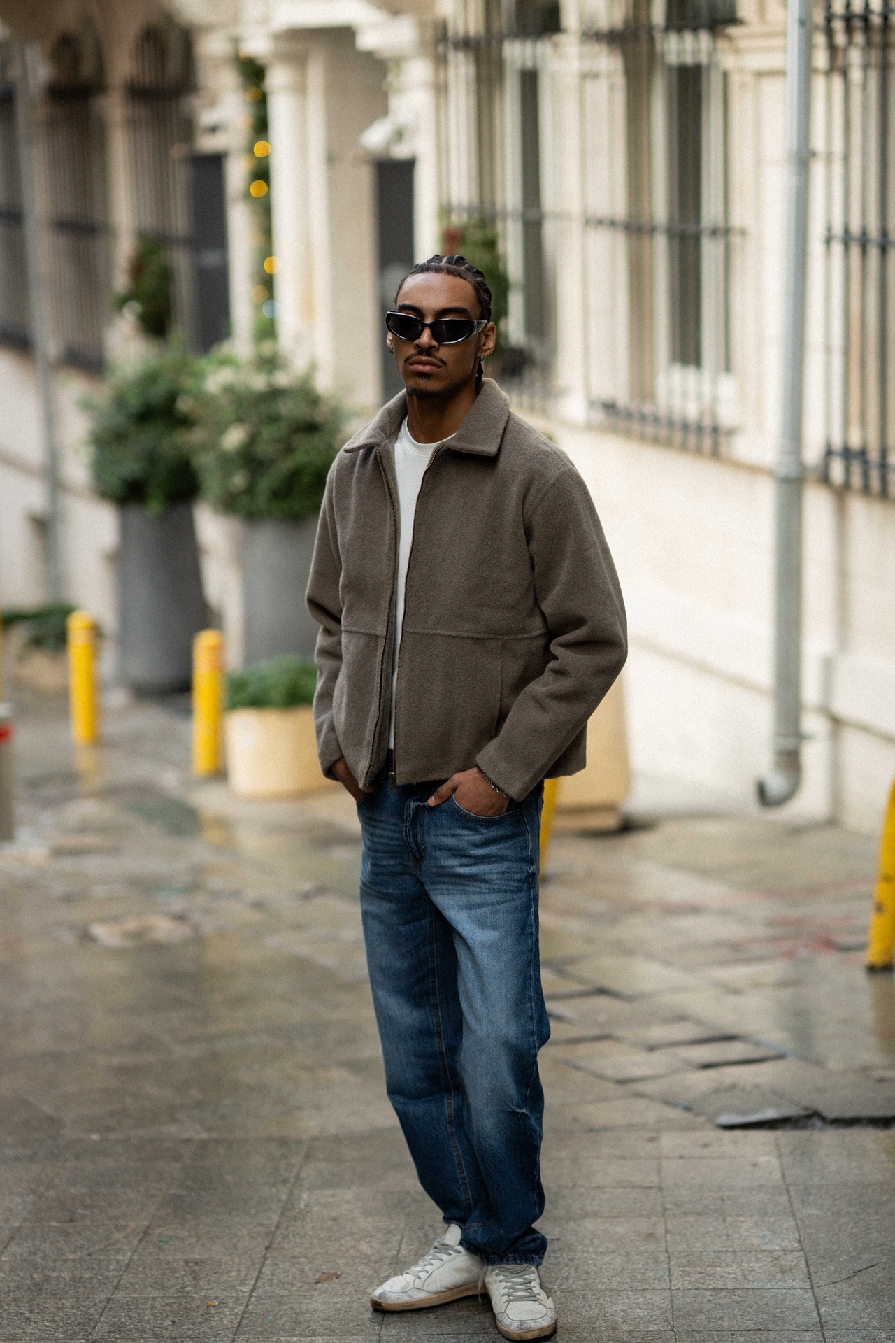 Broad Denim Pants