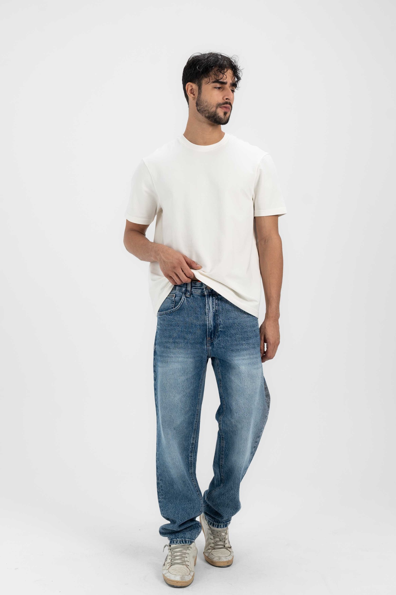 Broad Denim Pants