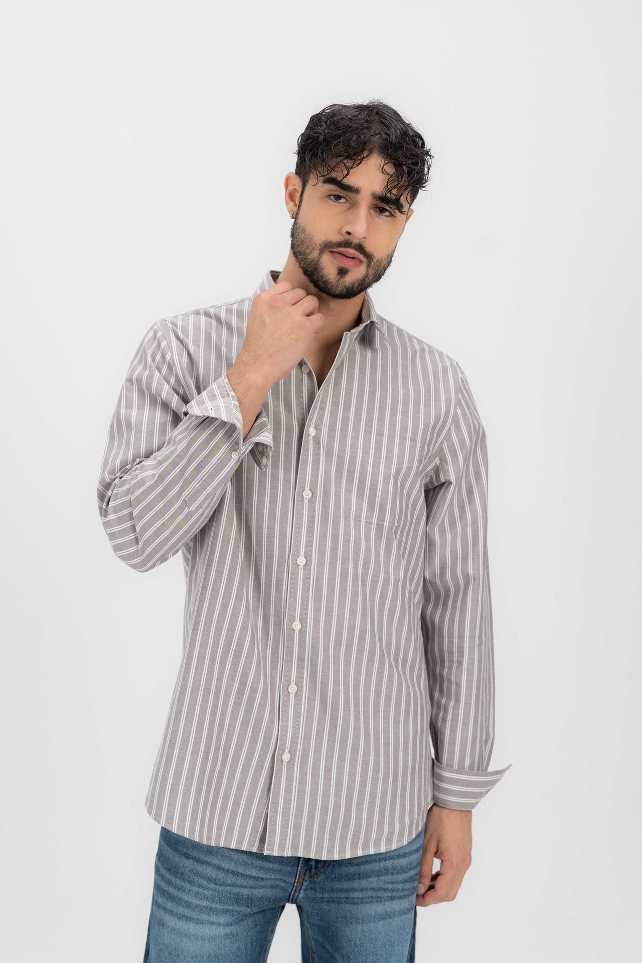 Tailored Twin Stripped Shirt 