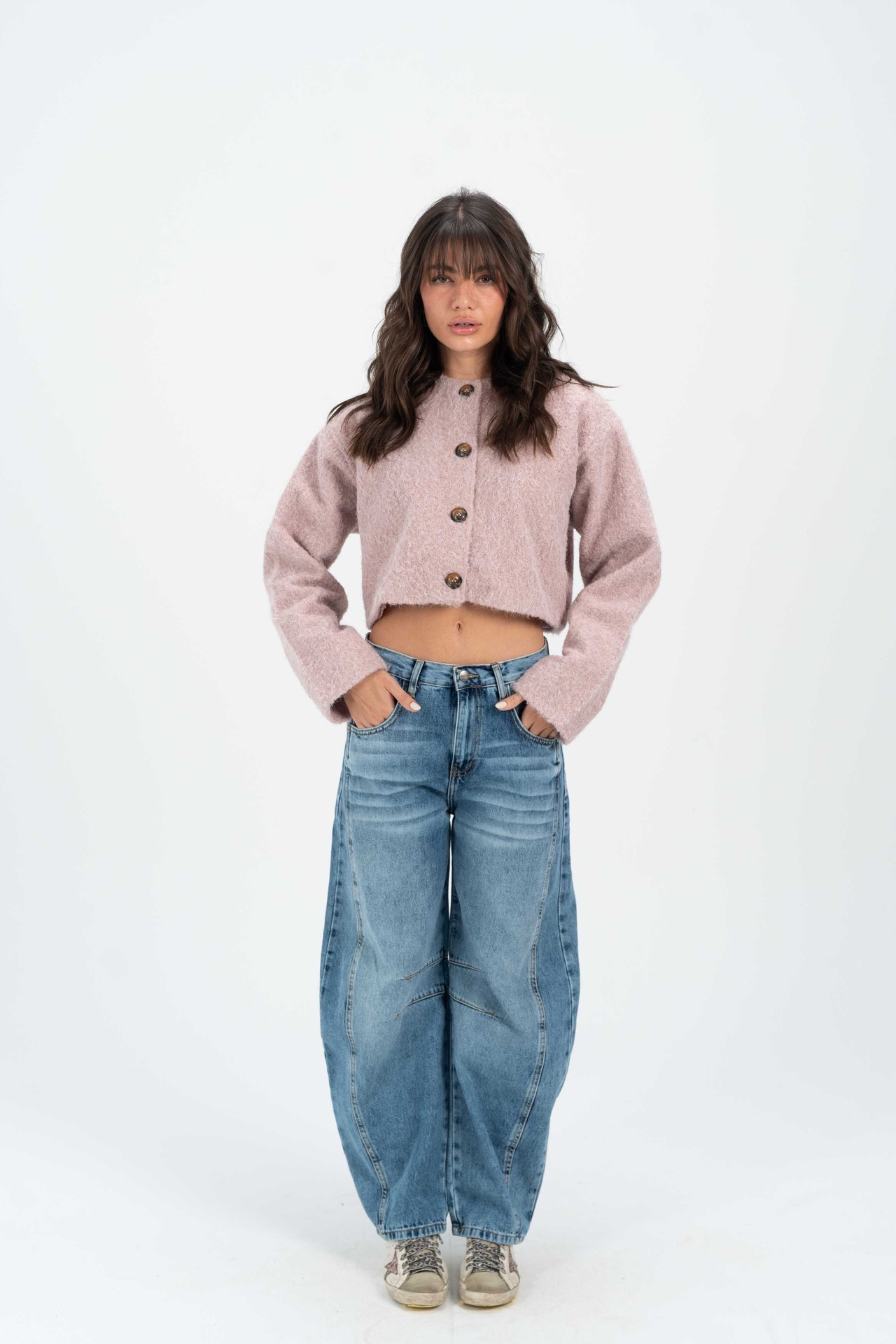 Bouclé Cropped Jacket 
