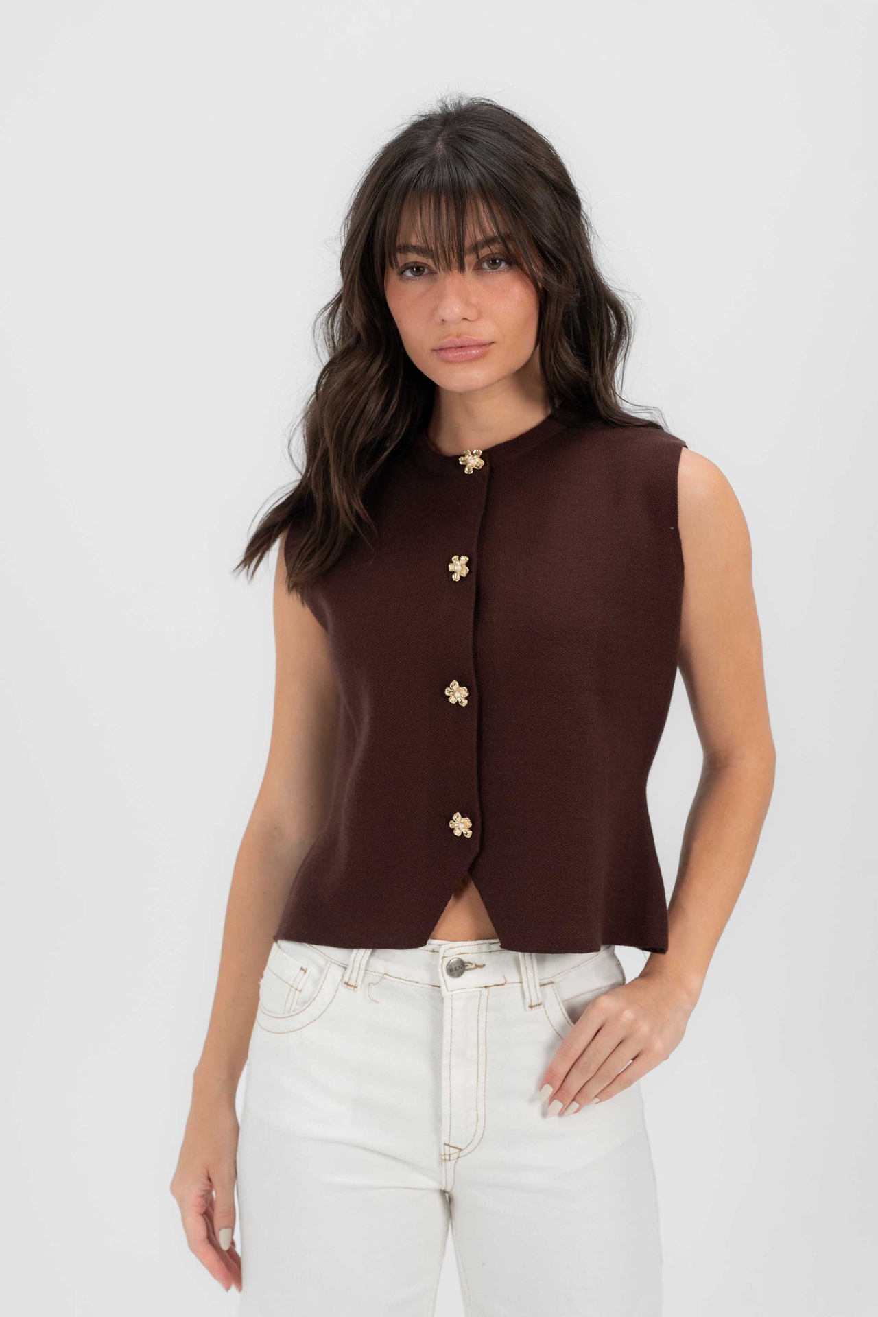 Halo Pearl Knit Vest 