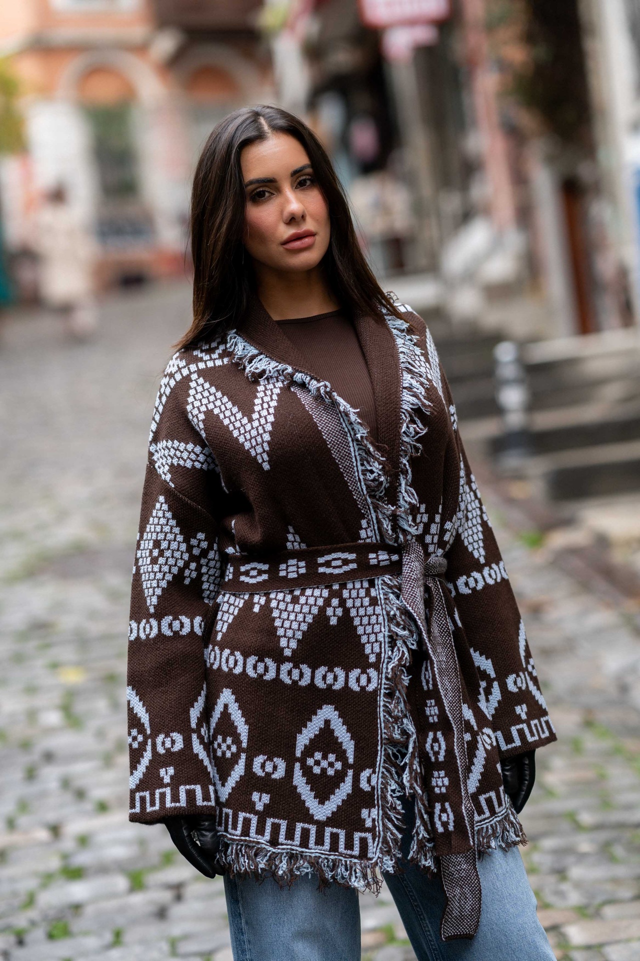 Tribal Boho Knit Kimono