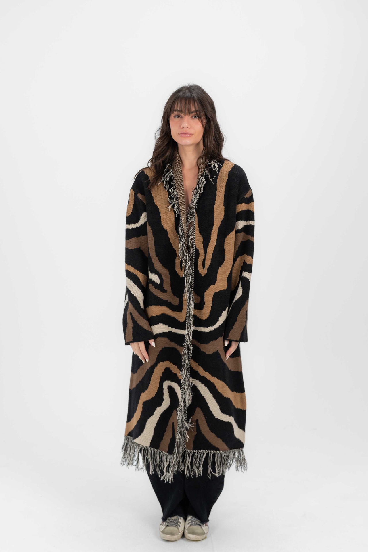 [W15024-BN06] Earthwave Knitted Kimono 