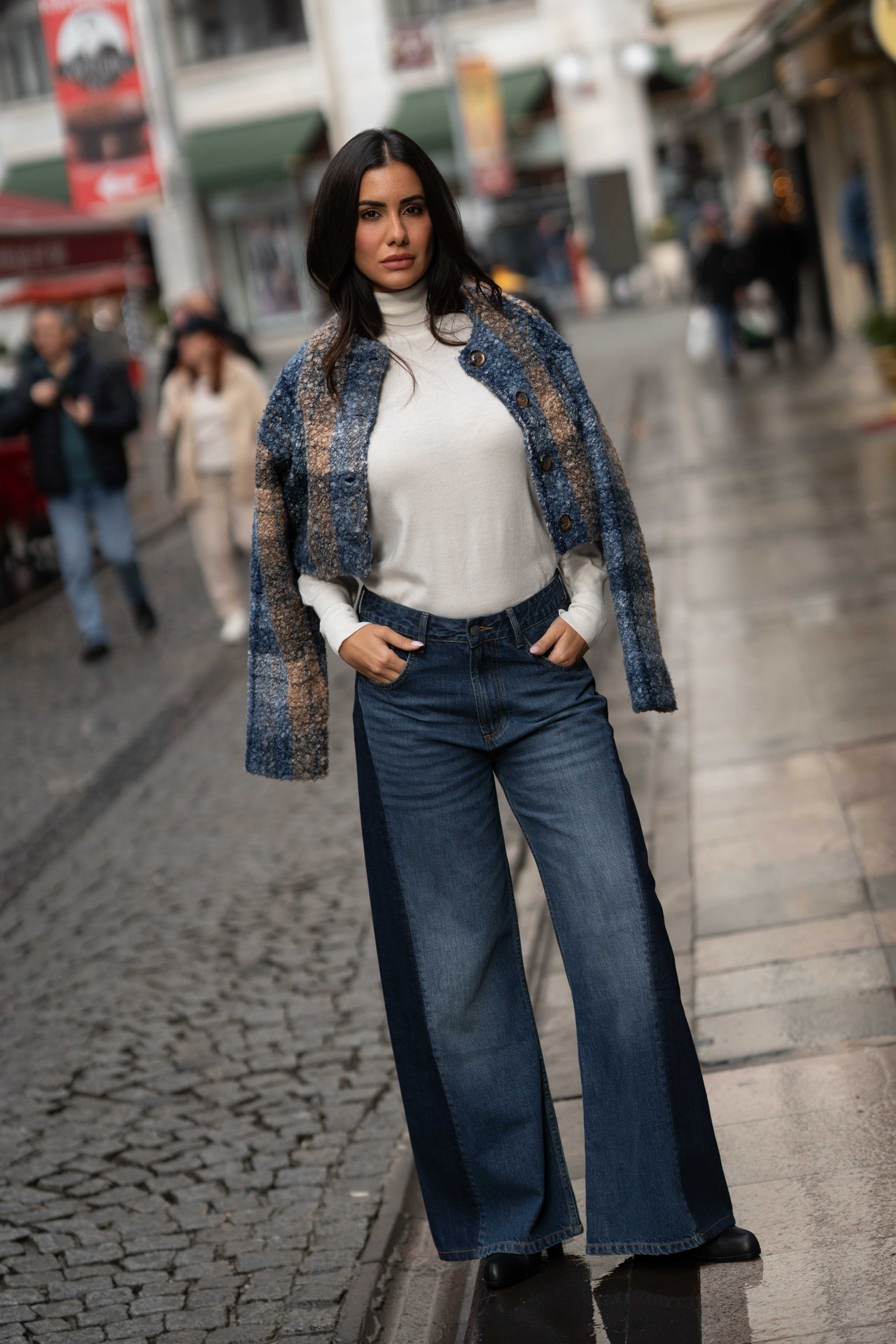The Contour Wide Denim Pants