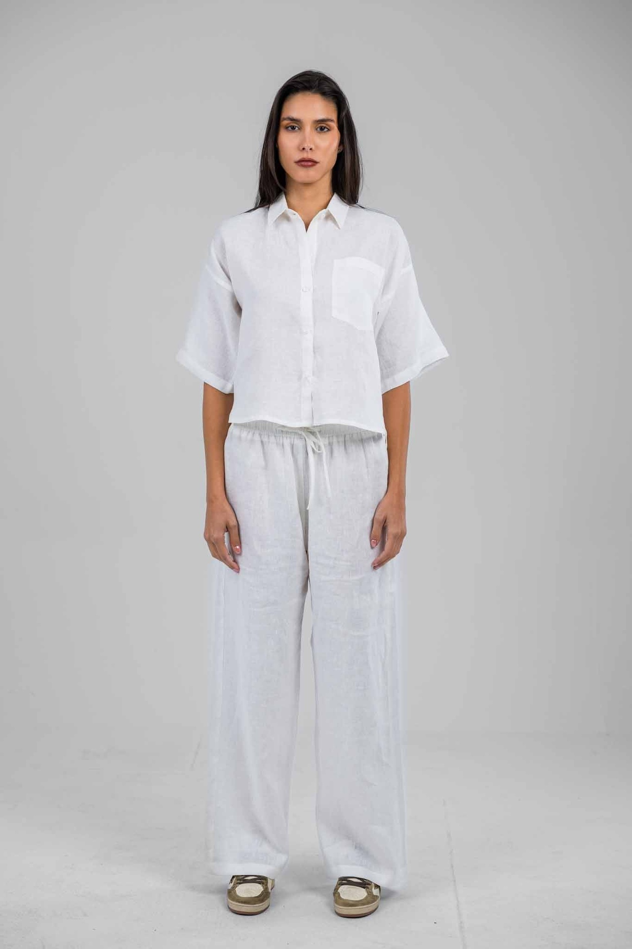 Portofino Half Sleeves Linen Shirt 